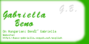 gabriella beno business card